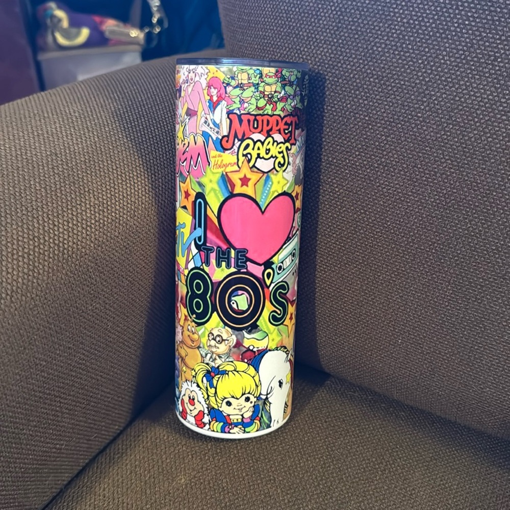 This "I Love the 80's" tumbler is everything you want to remember from the 80's